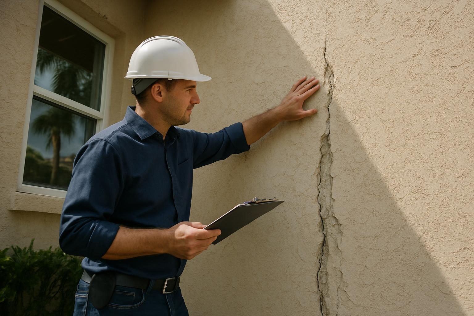 Stock photo: Stucco Inspection
